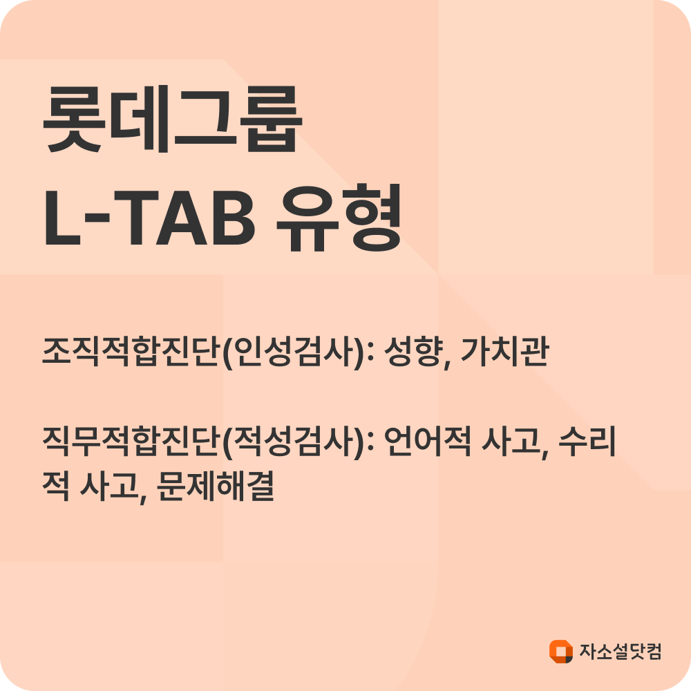 롯데그룹 인적성 L-TAB 문제 유형